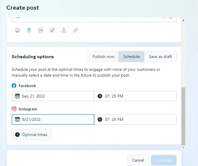 programa una publicación de Instagram en la Meta Business Suite